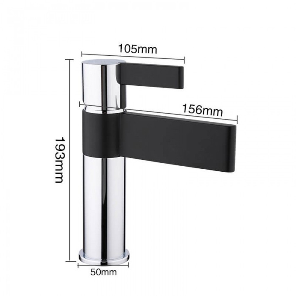 Приобрести gappo смеситель для раковины g1081, черный\хром 92568