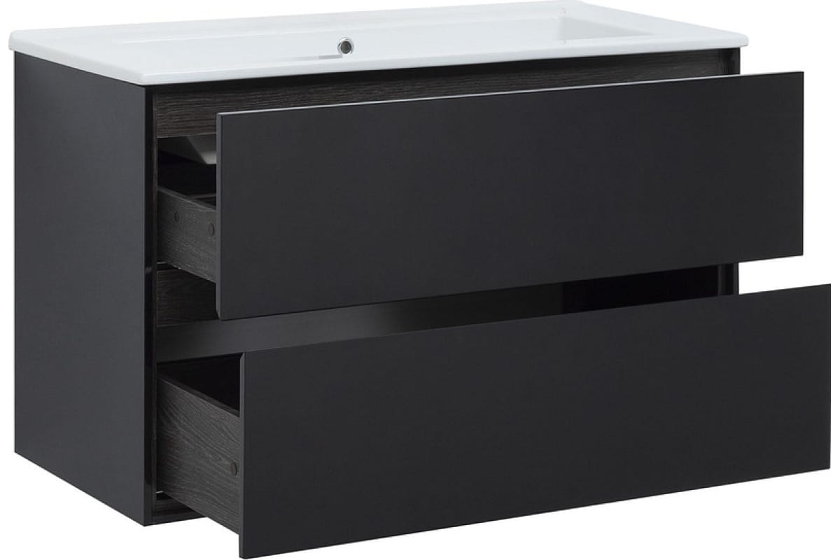 Приобрести aquanet тумба с раковиной милан 105 см, см, черный глянец