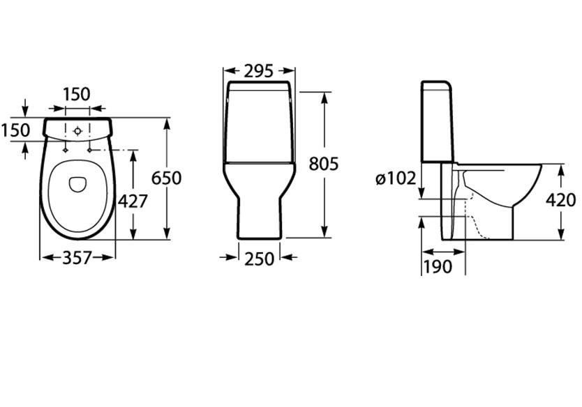 Приобрести напольный унитаз-компакт roca victoria nord 7.342n.d.700.0; 7.341n.d.000.0