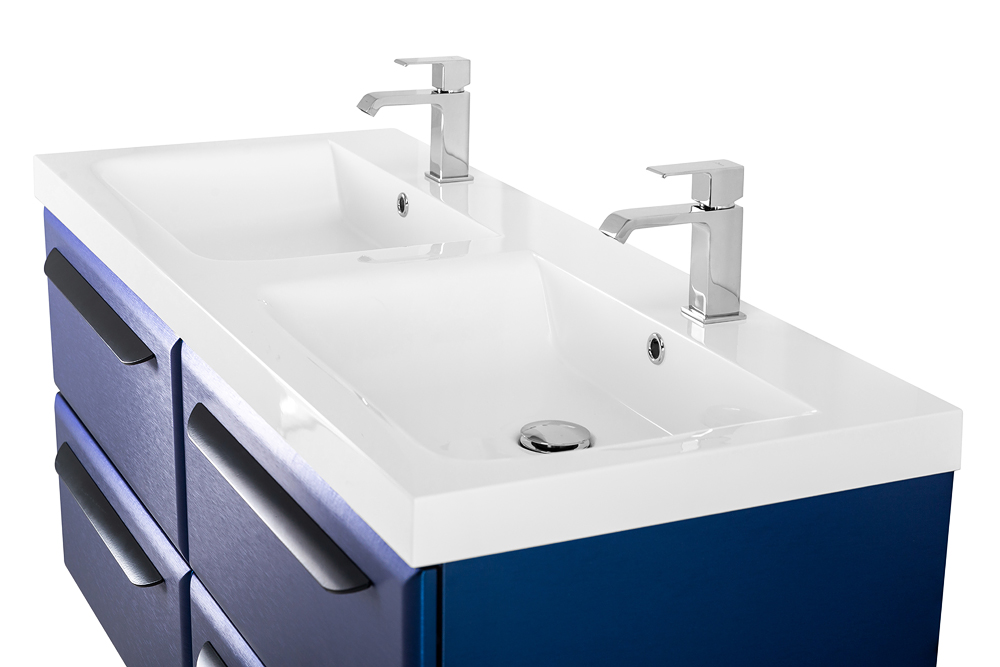 Приобрести cezares тумба подвесная с раковиной eco 120 см sapfiro, синяя eco-1200-4c-so-2-spf-p