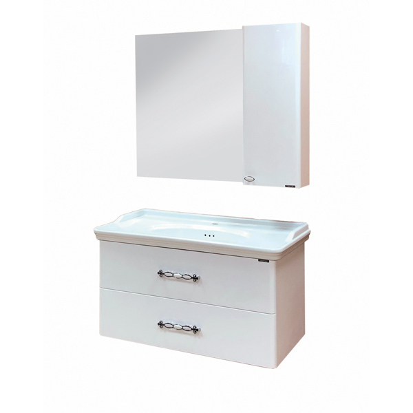 Приобрести сomforty тумба с раковиной "неаполь-100" белый глянец