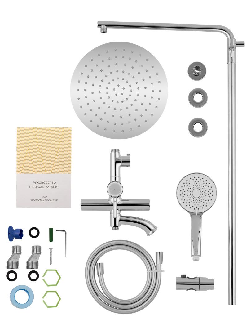 Приобрести душевая система wonzon & woghand tor, хром (ww-88047073-cr)