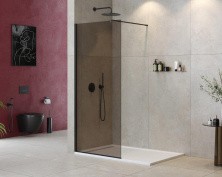 Cezares Душевая перегородка LIBERTA 90 см, бронза\черный LIBERTA-L-1-90-120-BR-NERO