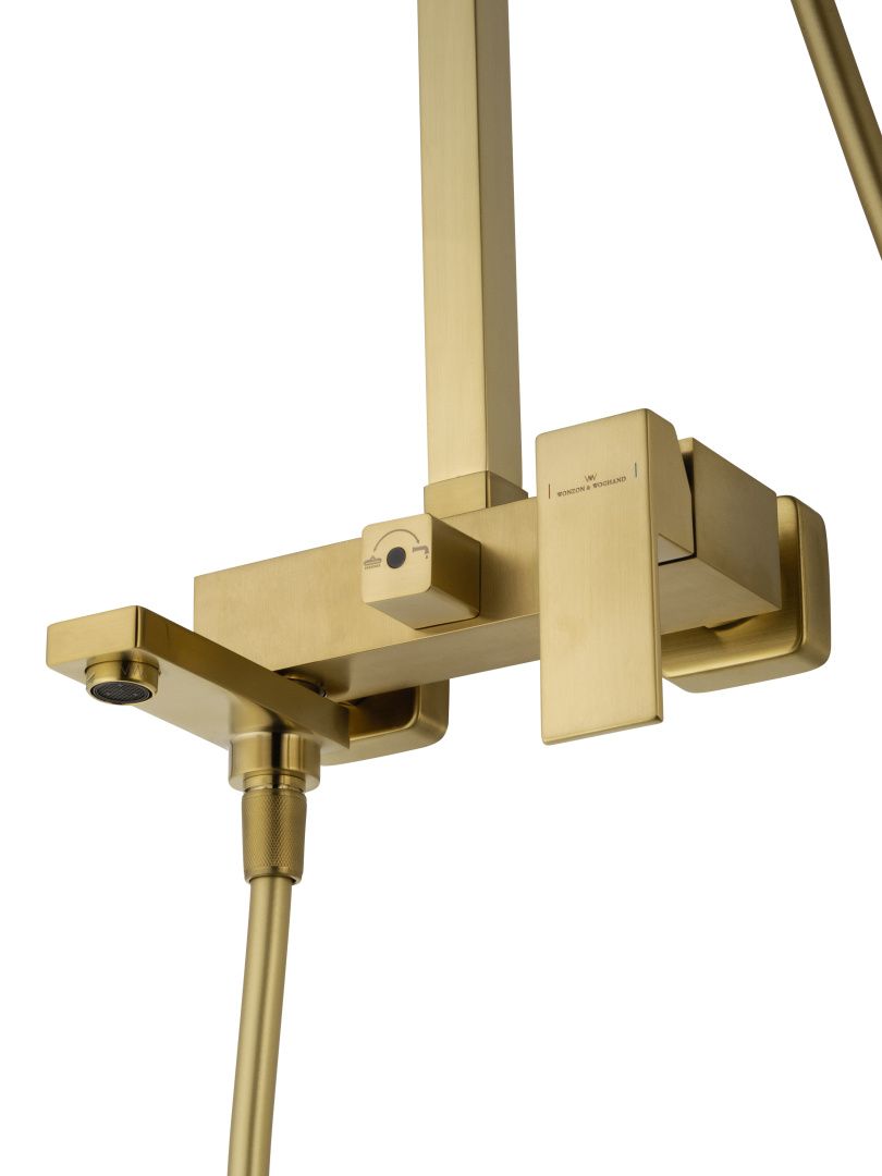 Приобрести душевая система wonzon & woghand cube, брашированное золото (ww-88739016-bg)