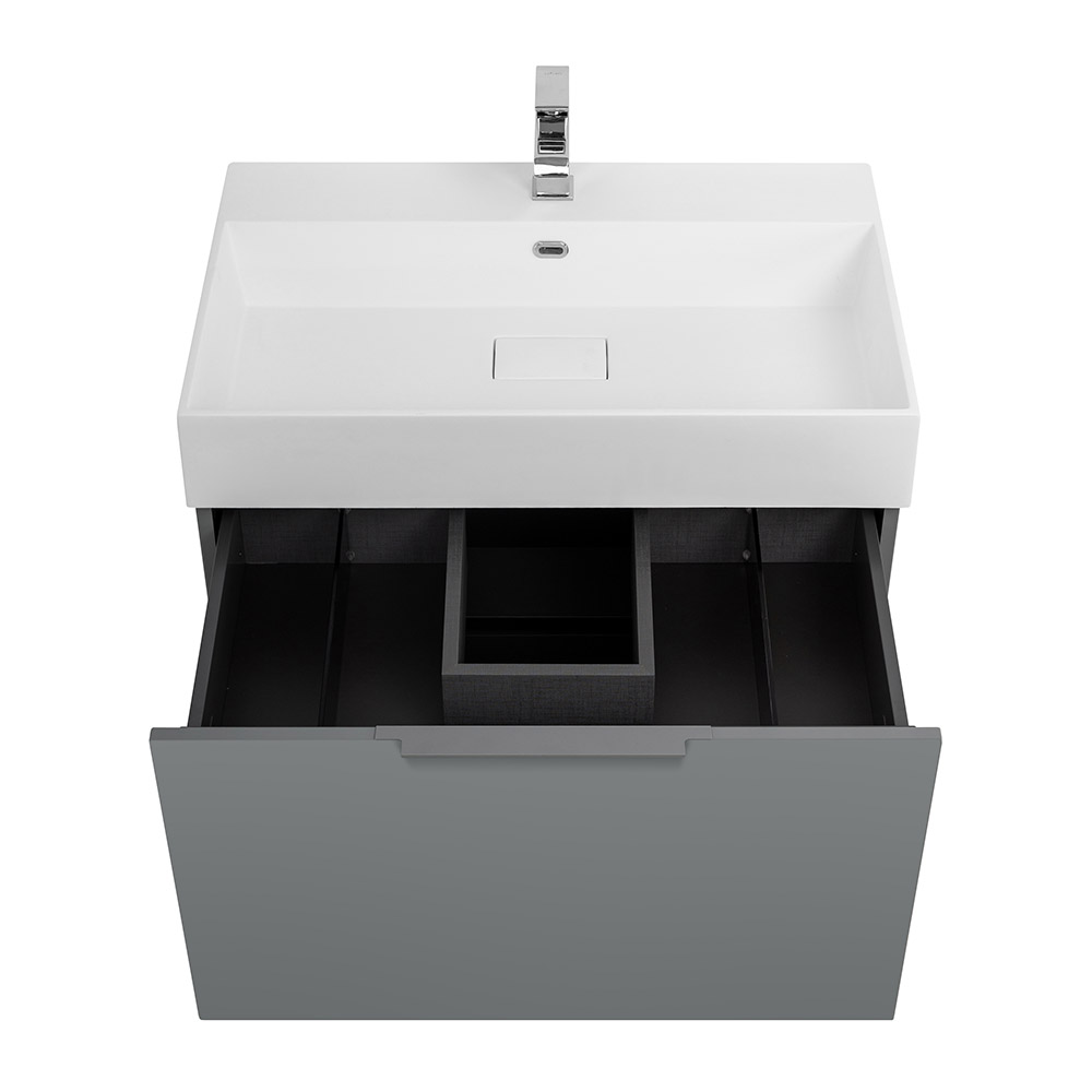 Приобрести cezares тумба подвесная с раковиной premium 70 см grigio nuvola, серая 55399