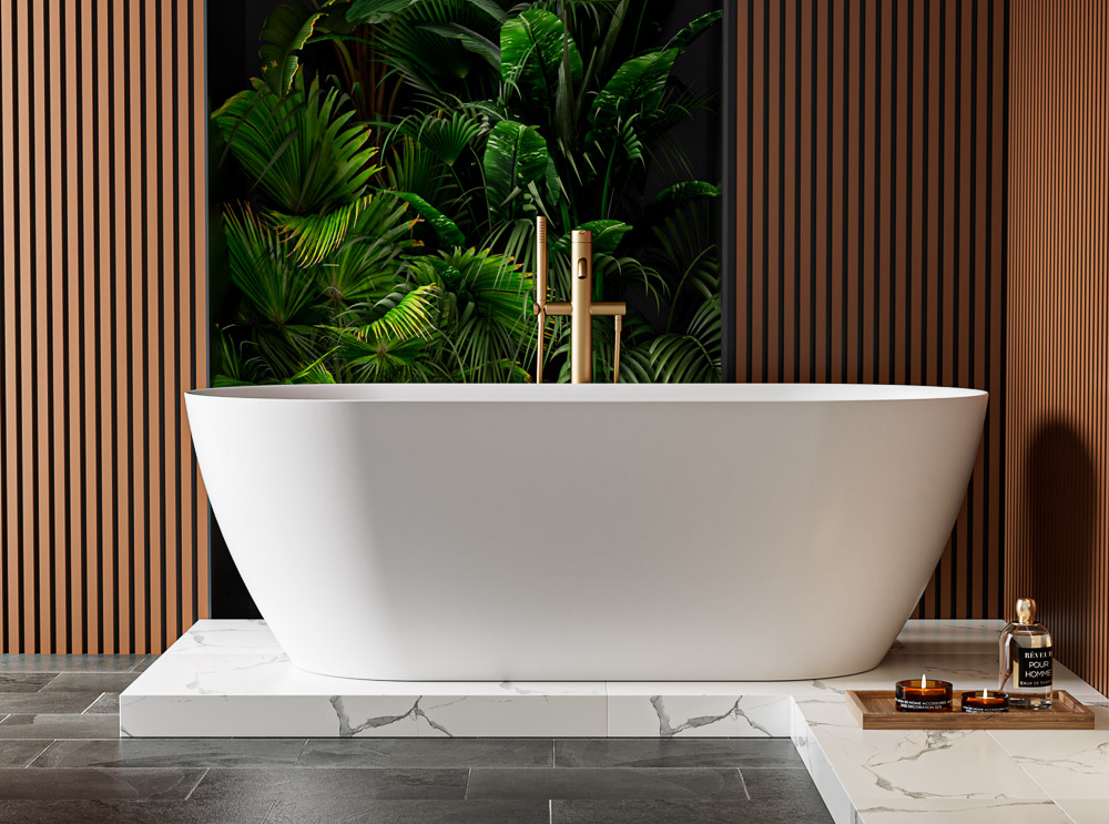 Приобрести cezares отдельностоящая ванна solid surface 150х75 см, белая czr-relax-150-75-57-ssb