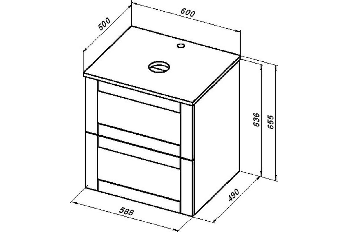 Приобрести aquanet столешница терра 60 см, маренго