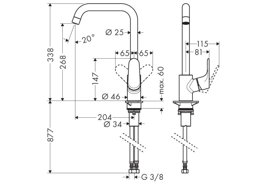 Приобрести смеситель для кухни hansgrohe focus 31820000