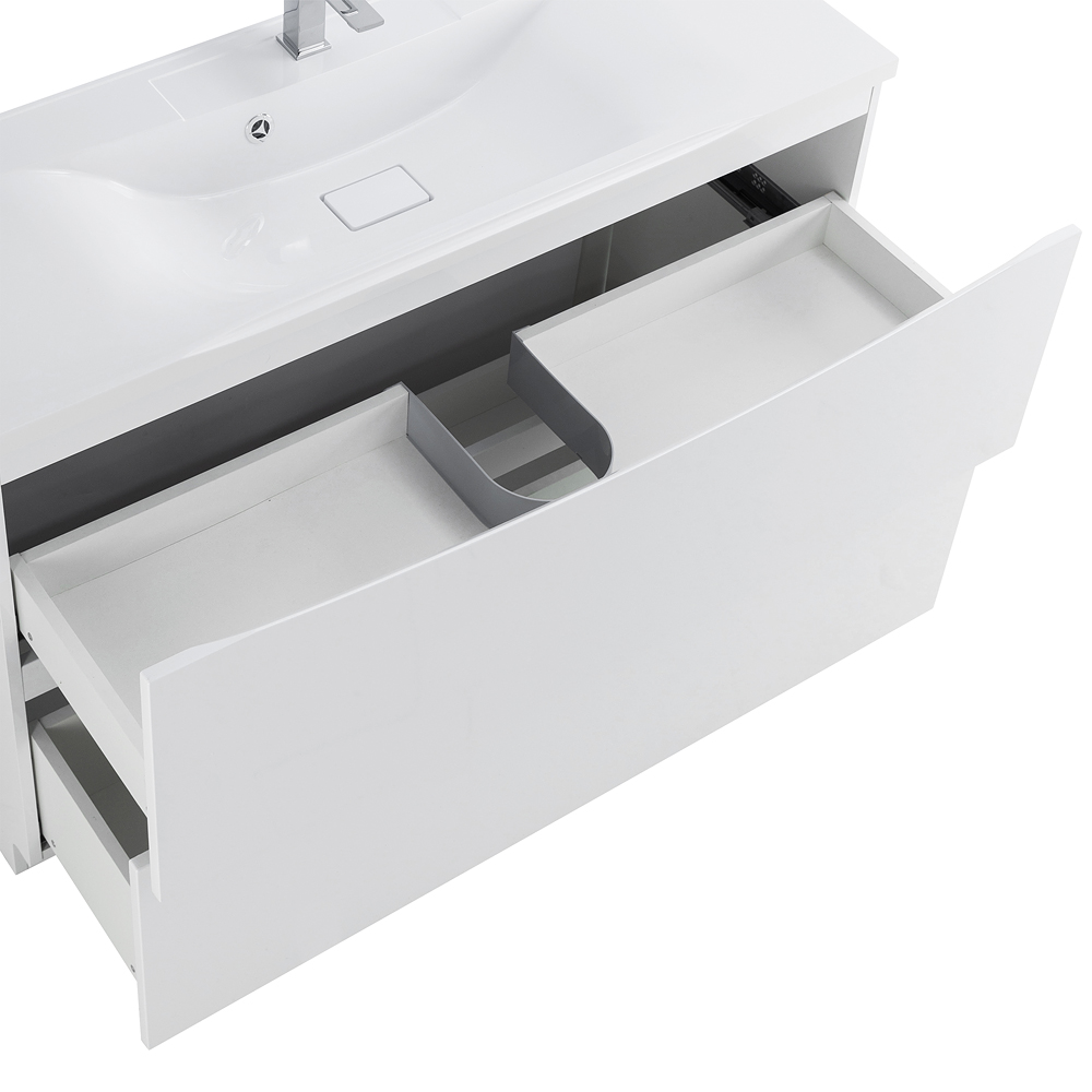 Приобрести belbagno тумба с раковиной marino 120 см, напольная bianco lucido, белая раковина