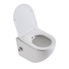 Унитаз подвесной с сиденьем и креплением с функцией биде и смесителем BelBagno UNO BB3105CHR-BS/SC