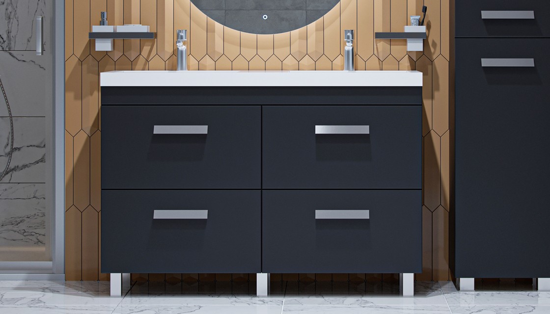 Приобрести тумба напольная с раковиной velvex orlando 120 см графит tnorl.120-232