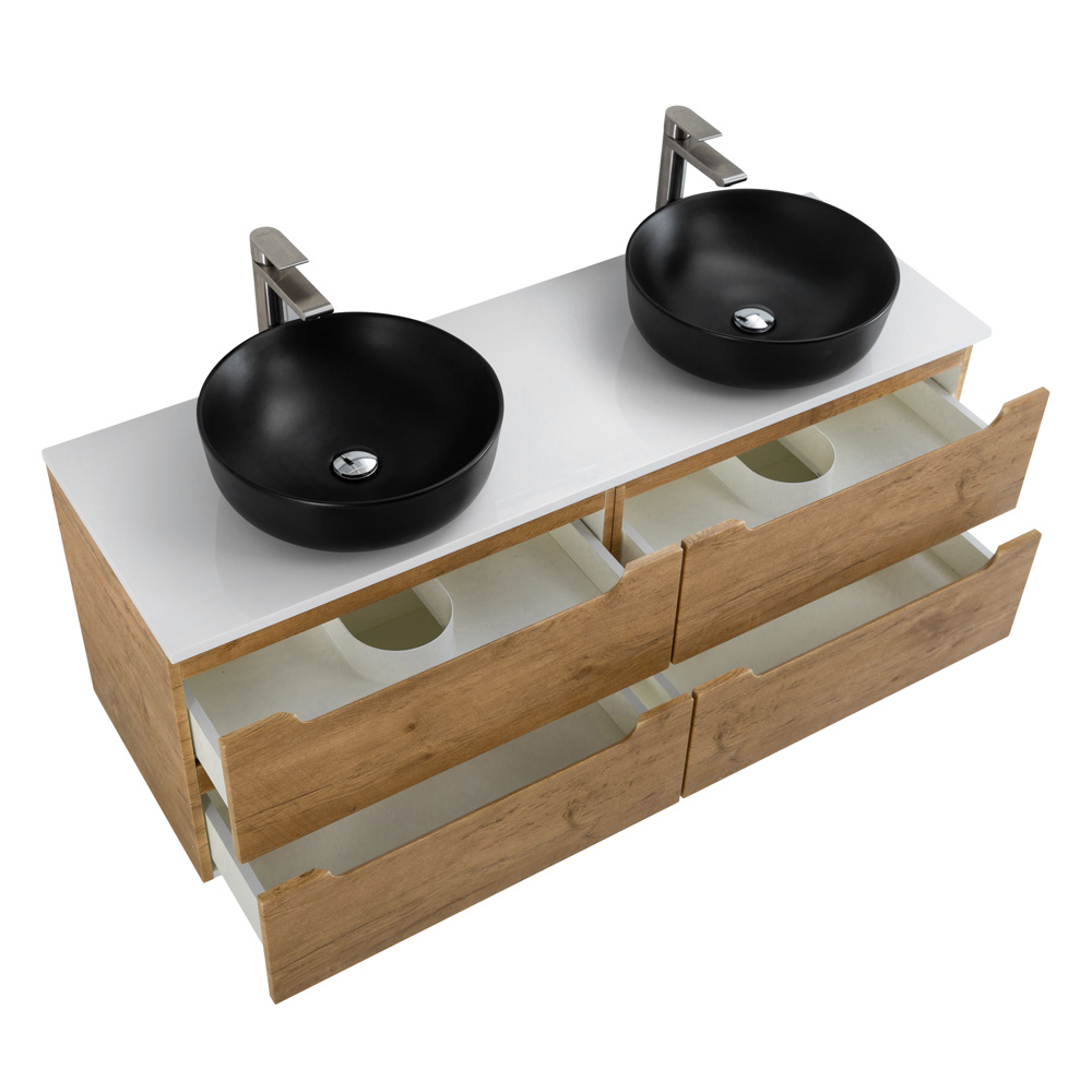 Приобрести belbagno тумба со столешницей etna 140 см, подвесная rovere nature