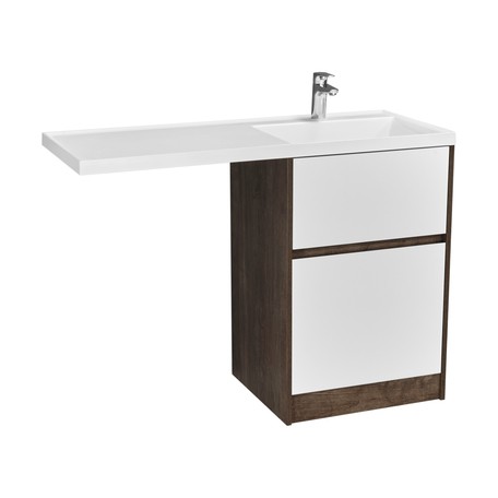 Приобрести тумба напольная с раковиной-столешницей акватон лондри 120 r/l, дуб кантри