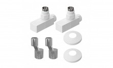 LEMARK Комплект подключения с квадратными вентилями, белый LM03412SW