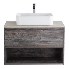 BelBagno Тумба со столешницей KRAFT 80 см с ящиком и полкой, подвесная Pino Pasadena