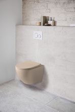 Vincea Унитаз подвесной Globo, ультратонкое сиденье, микролифт, капучино матовый VT1-14SMC