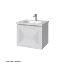 Caprigo Тумба с раковиной MODO Quarta 60 см, белая, эмаль