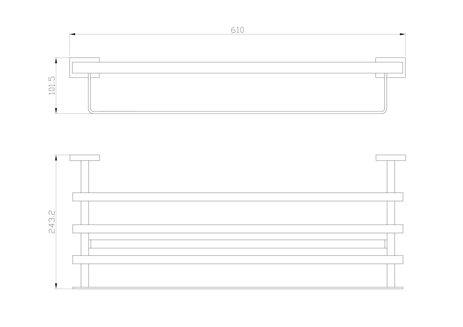 Приобрести полотенцедержатель с полкой wonzon & woghand flat, хром (ww-9781)