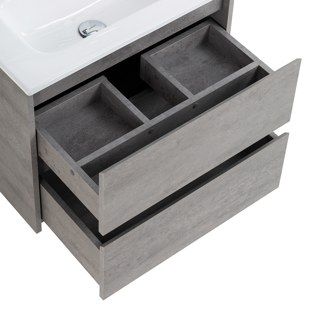 Приобрести belbagno тумба с раковиной kraft 39 50 см, подвесная cemento grigio, белая раковина