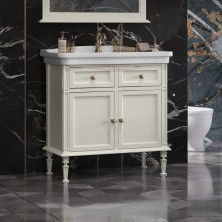 Opadiris Тумба напольная с раковиной Кантара 85 см, слоновая кость