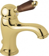 CEZARES Смеситель для раковины ELITE, с донным клапаном, золото ELITE-LSM1-03/24-Nc