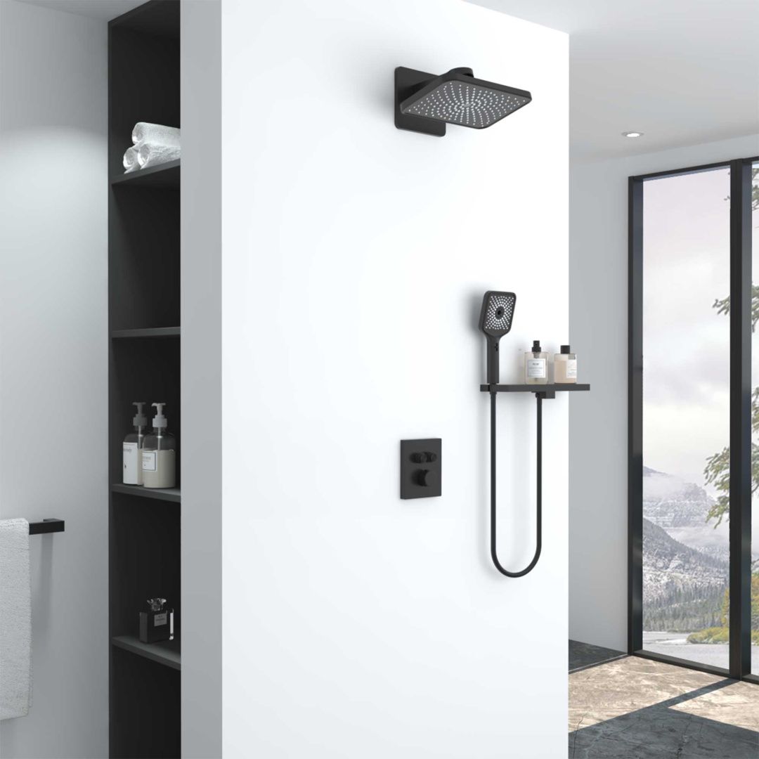 Приобрести vincea встраиваемая душевая система inspire, черная матовая vsfw-3i21mt4rmb