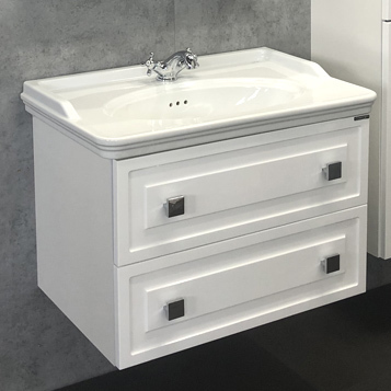 Приобрести сomforty тумба с раковиной "феррара-80" белый глянец