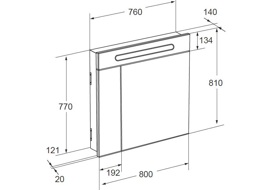 Приобрести зеркальный шкаф roca victoria nord 80 см, z.ru90.0.003.3