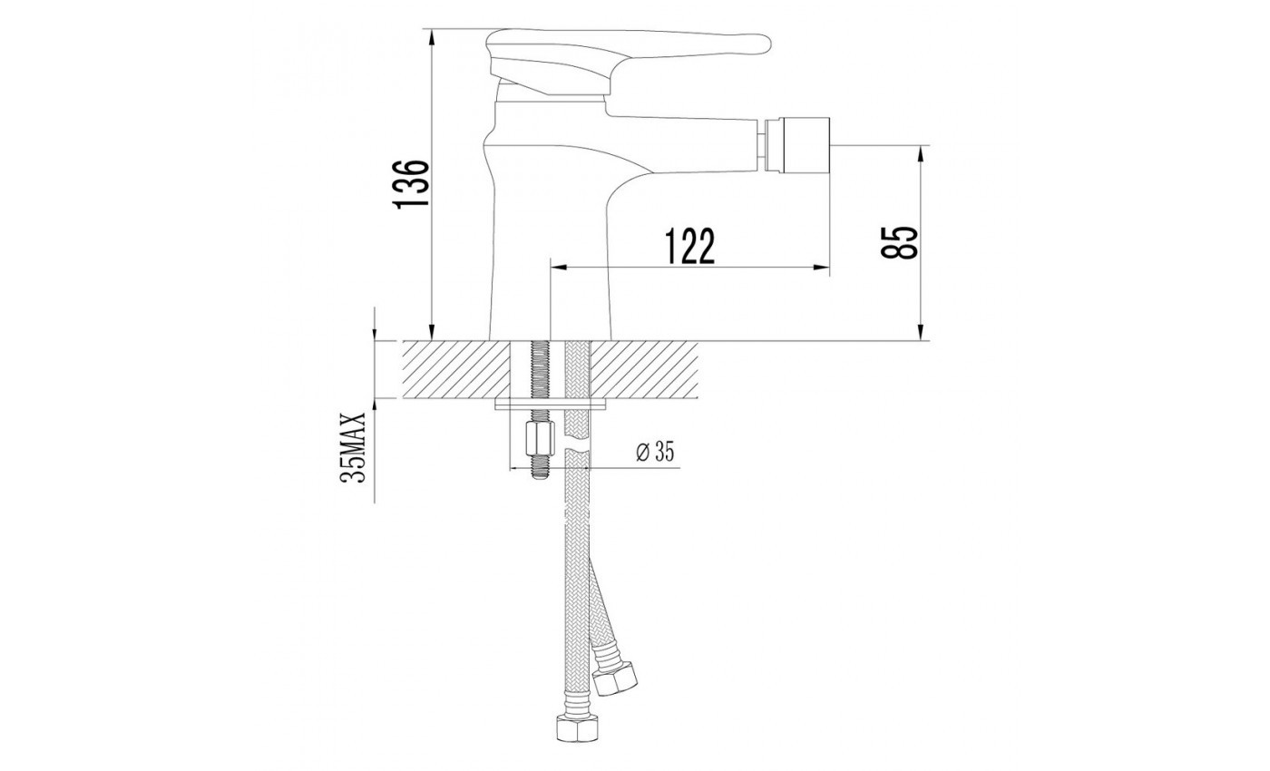 Приобрести lemark смеситель для биде status, хром lm4408c