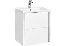 Тумба подвесная с раковиной Акватон Стоун 60 см 1A231401SX010;1WH302421, белый