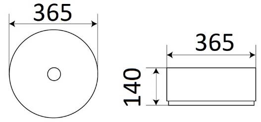 Приобрести раковина накладная ceramalux 36 см nc c1054