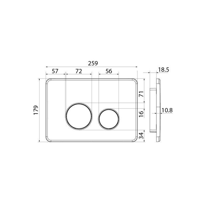 Приобрести iddis смывная клавиша unisteel 010, нержавеющая сталь uns10s0i77