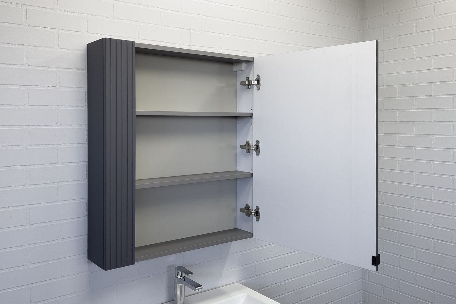 Приобрести сomforty зеркало-шкаф "лима-70" антрацит