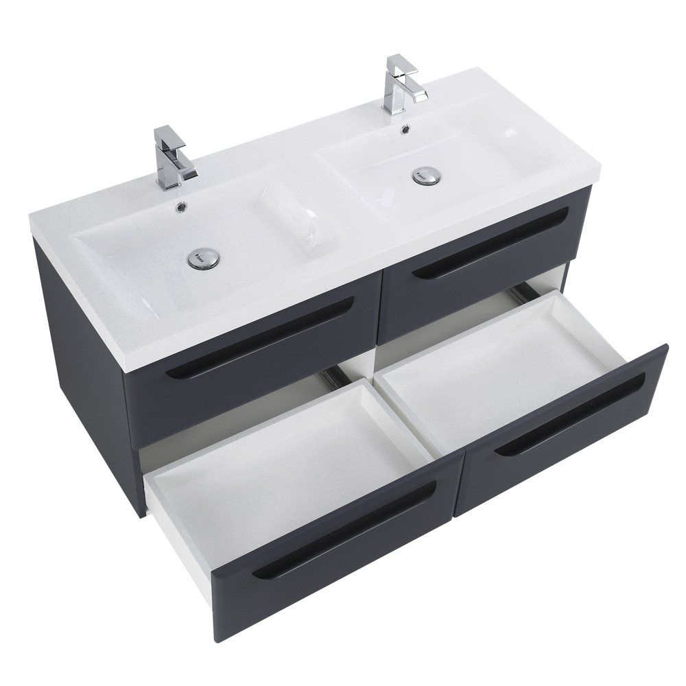 Приобрести cezares тумба подвесная с раковиной eco 120 см grafito, графит eco-1200-4c-so-2-gr-p