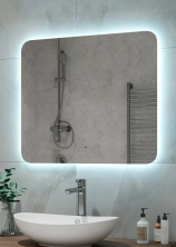 Continent Зеркало с подсветкой Burzhe 80х70 см, белое