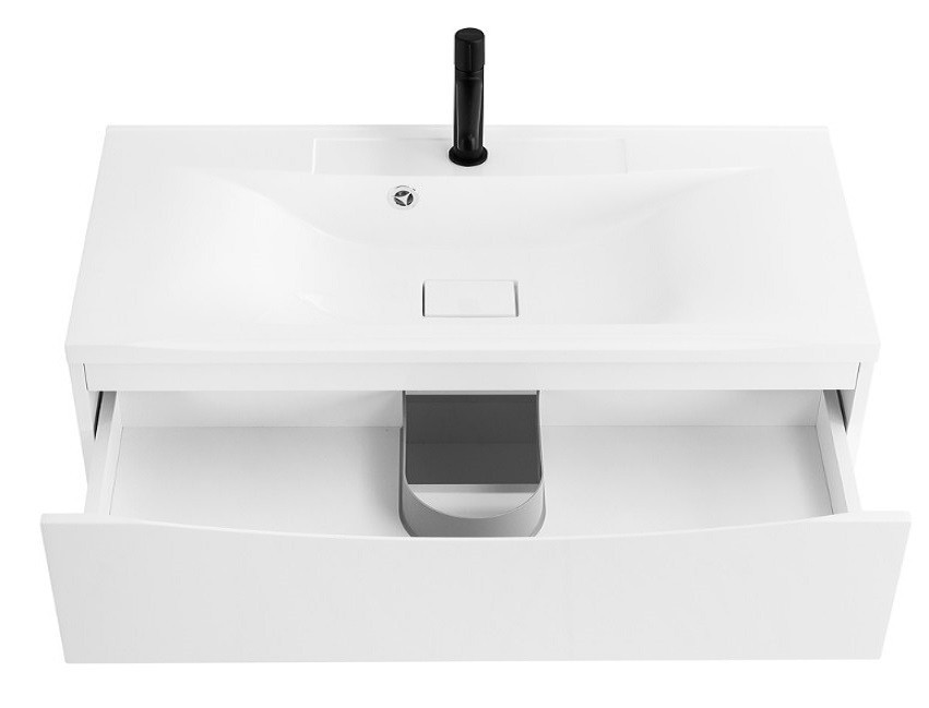 Приобрести тумба подвесная с раковиной belbagno marino-1000-2c-so-bl-p 100 см, bianco lucido