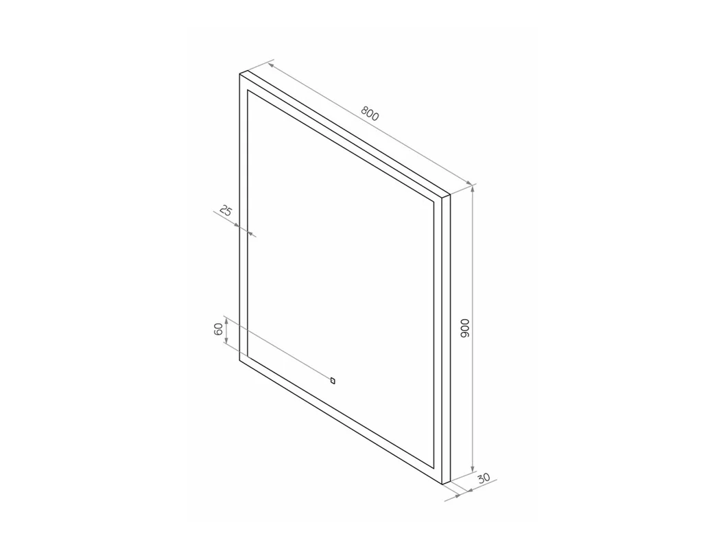 Приобрести continent зеркало с подсветкой sevilla 80х90 см, белое
