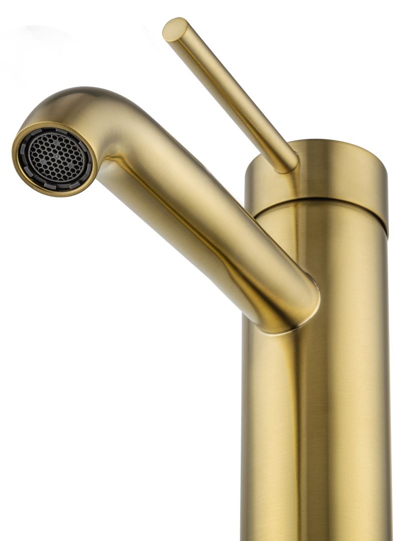 Приобрести смеситель для раковины wonzon & woghand stick, брашированное золото (ww-88139017-bg)