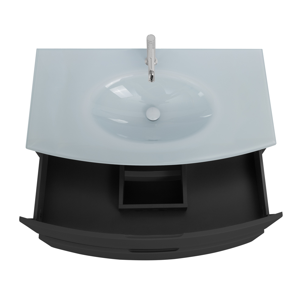 Приобрести cezares тумба подвесная с раковиной elettra 100 см grafite, стекло, графит 55526