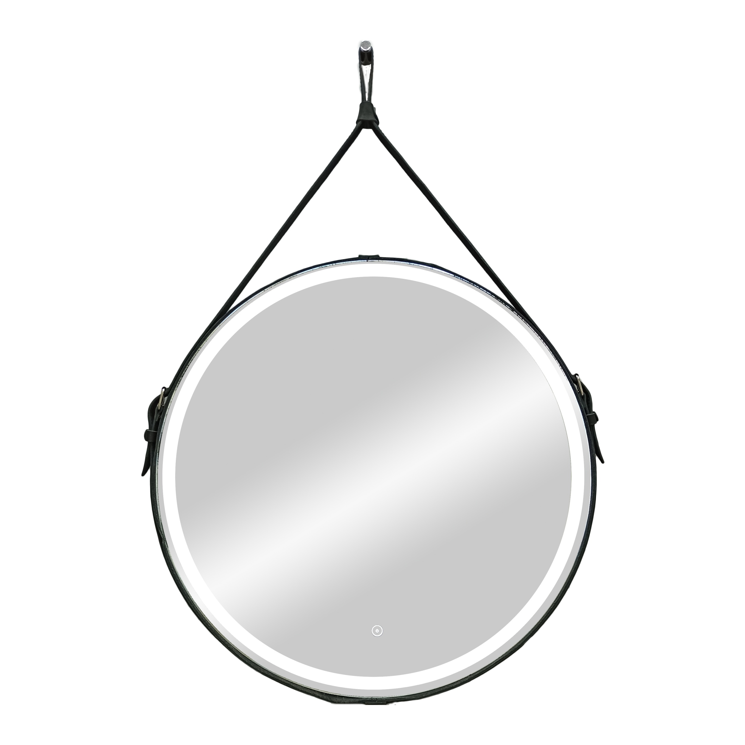 Приобрести mirsant зеркало rodeo black 65х65 см,на кожанном ремне с подсветкой ут000070023