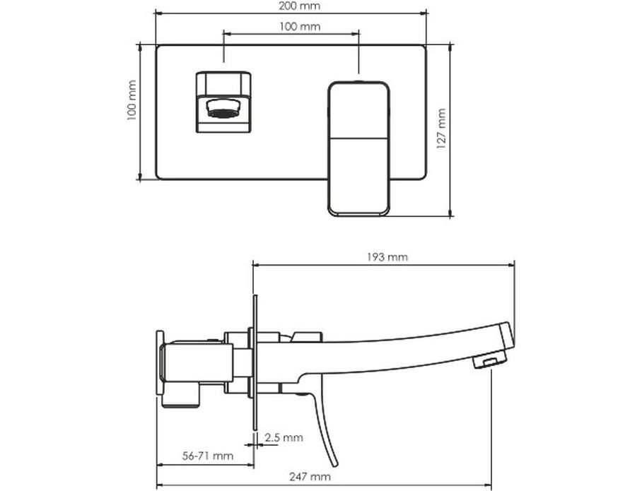 Приобрести wasserkraft смеситель для раковины aller, 10630 настенный, хром