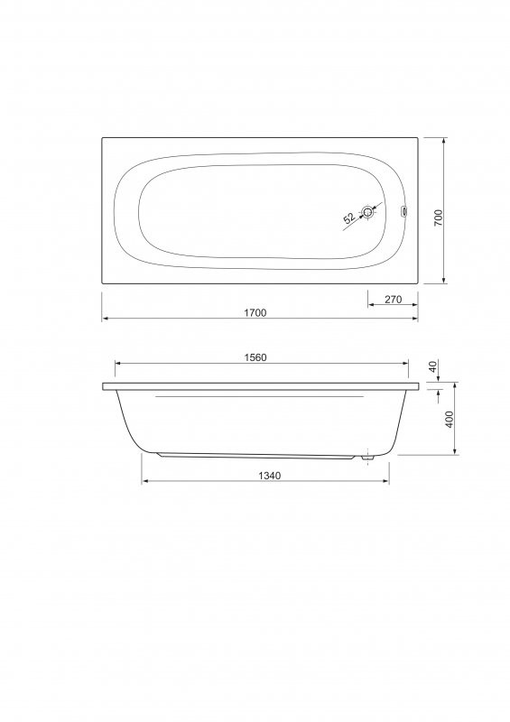 Приобрести cezares акриловая ванна piave 170x70см, piave-170-70-42