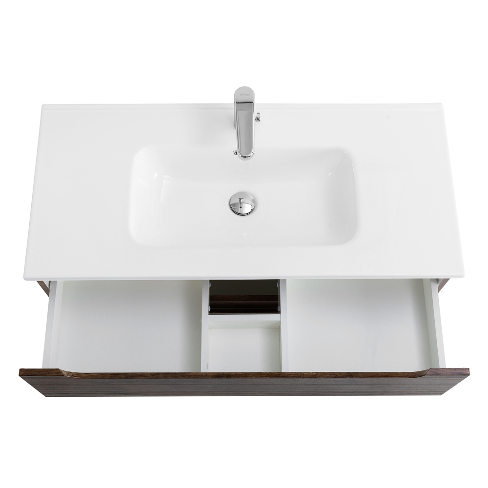 Приобрести belbagno тумба с раковиной etna-h60 100 см, подвесная b rovere moro, белая раковина