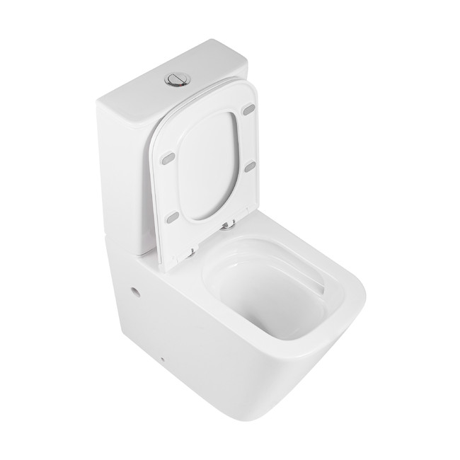 Приобрести briz унитаз компакт impress безободковый, сиденье дюропласт с микролифтом, белый