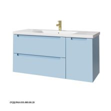 Caprigo Тумба с раковиной TERMIN-Smalty 120 см, правая, голубая, эмаль