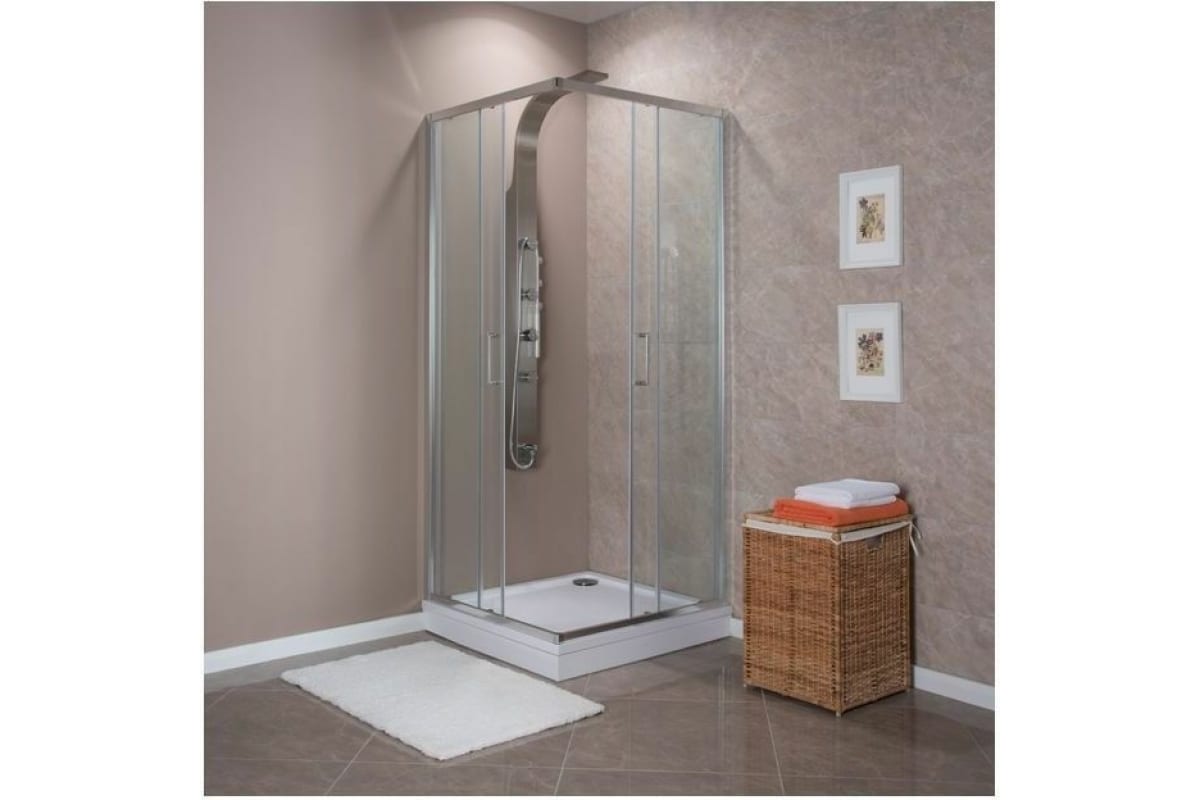 Приобрести aquanet душевое ограждение alfa cube naa1142 90x90, прозрачное стекло