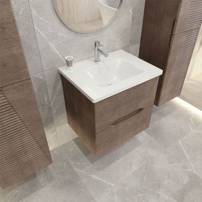 Приобрести caprigo тумба с раковиной modo terza 60 см, мокко