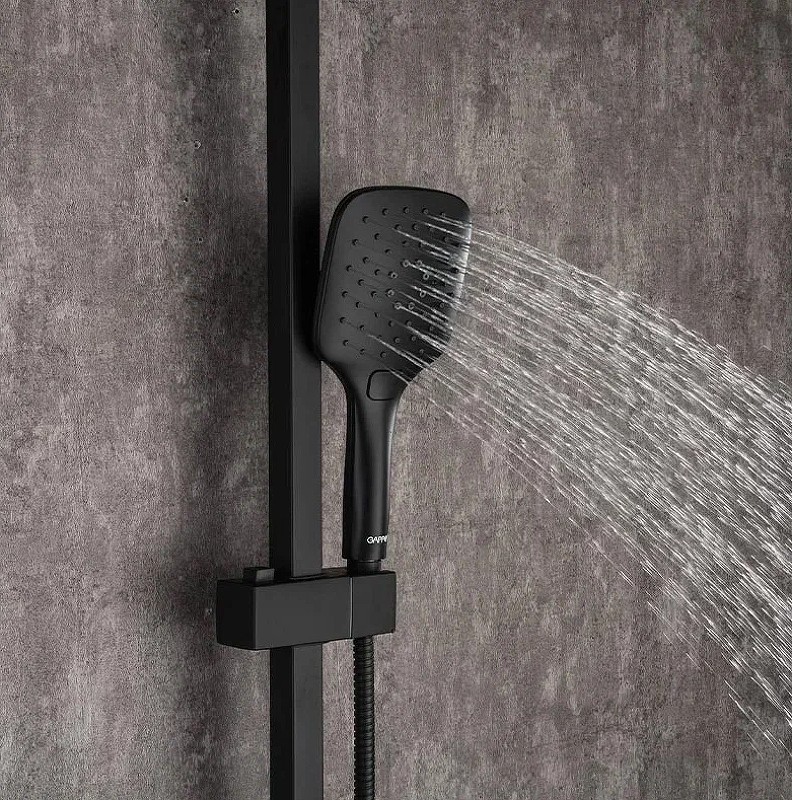 Приобрести gappo душевая система g2417-6 с изливом, черный 27733