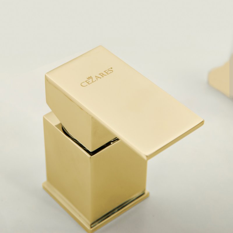 Приобрести cezares смеситель на борт ванны unika, 3 отверстия, золото unika-bvd3-03/24