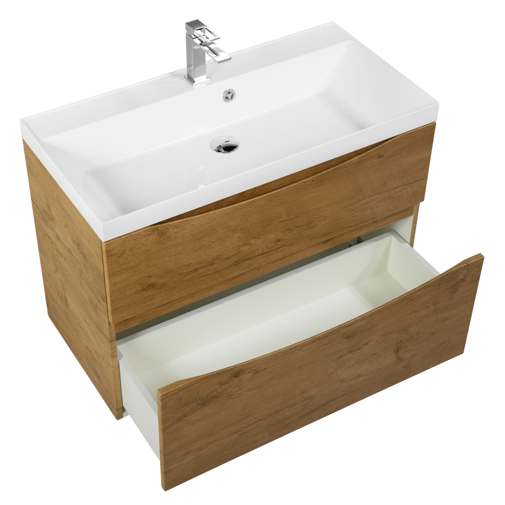 Приобрести belbagno тумба с раковиной marino-h60 90 см, подвесная rovere nature, белая раковина